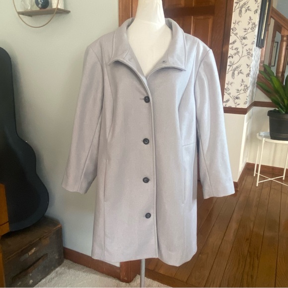 Lands' End Jackets & Coats Lands End Plus Size Wool Trench Coat